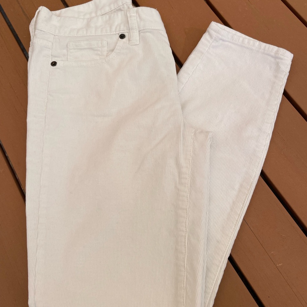 J Crew corduroy white jeans 27
